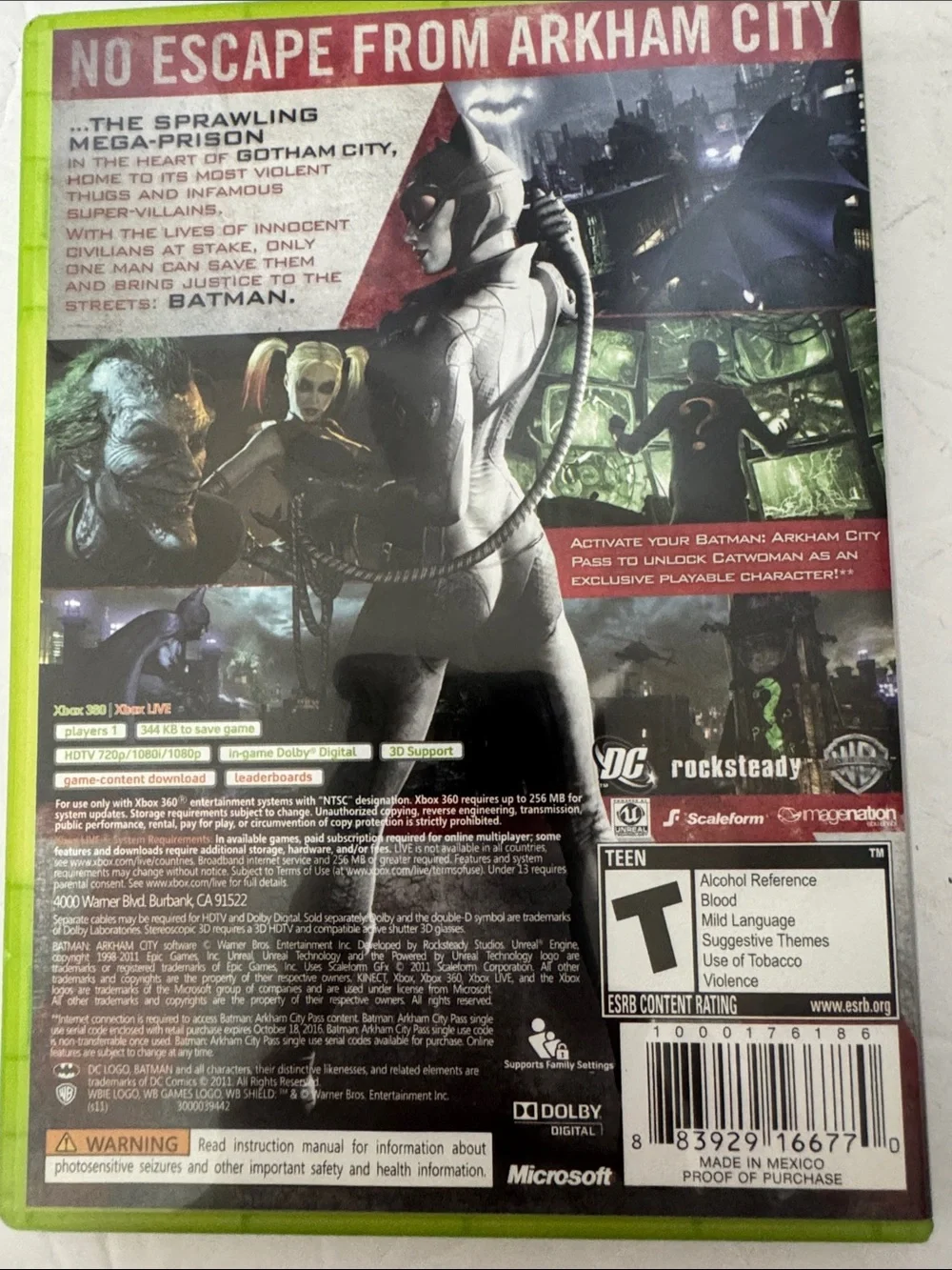Xbox 360 Batman: Arkham City & Fable II Video Game Bundle - Green Cases
